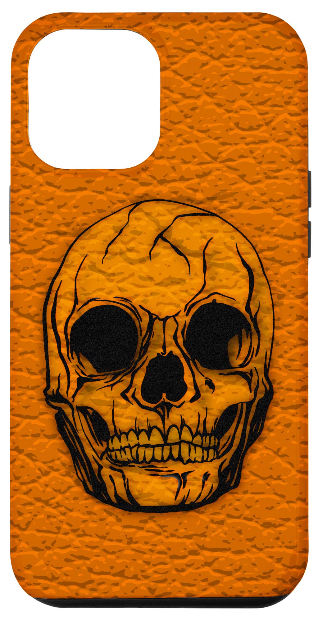 Premium Leather iPhone 12 Pro Max Case with Skull Pattern - Halloween Protective Phone Cover for Parties, Cosplay & Spooky Events