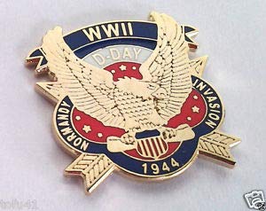 Vintage WWII D-Day 1944 Normandy Invasion Enamel Lapel Pin - Military Veteran Hat Pin & Brooch - Collectible War Memorabilia for History Buffs, Reenactments & Patriotic Events