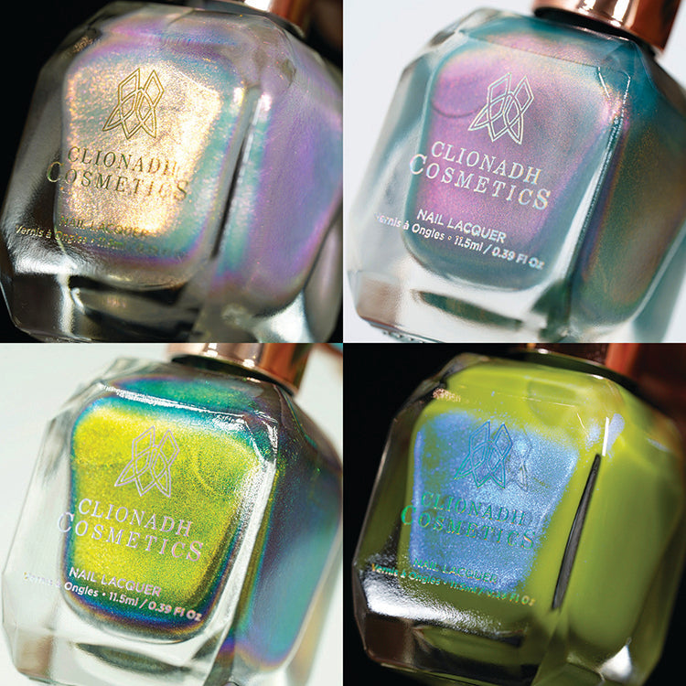 Stained Glass Collection Nail Polish Set of 5 Colors - Vibrant Long-Lasting Nail Lacquer for Gel Manicures & Nail Art Designs