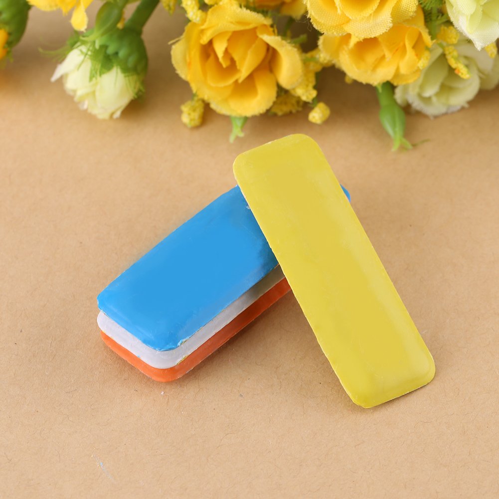 4-Piece Multi-Color Wax Tailor's Chalk Set - White, Yellow, Orange & Blue Fabric Marking Pencils with Storage Box - Perfect for Sewing, Dressmaking, DIY Garments & Fabric Crafts