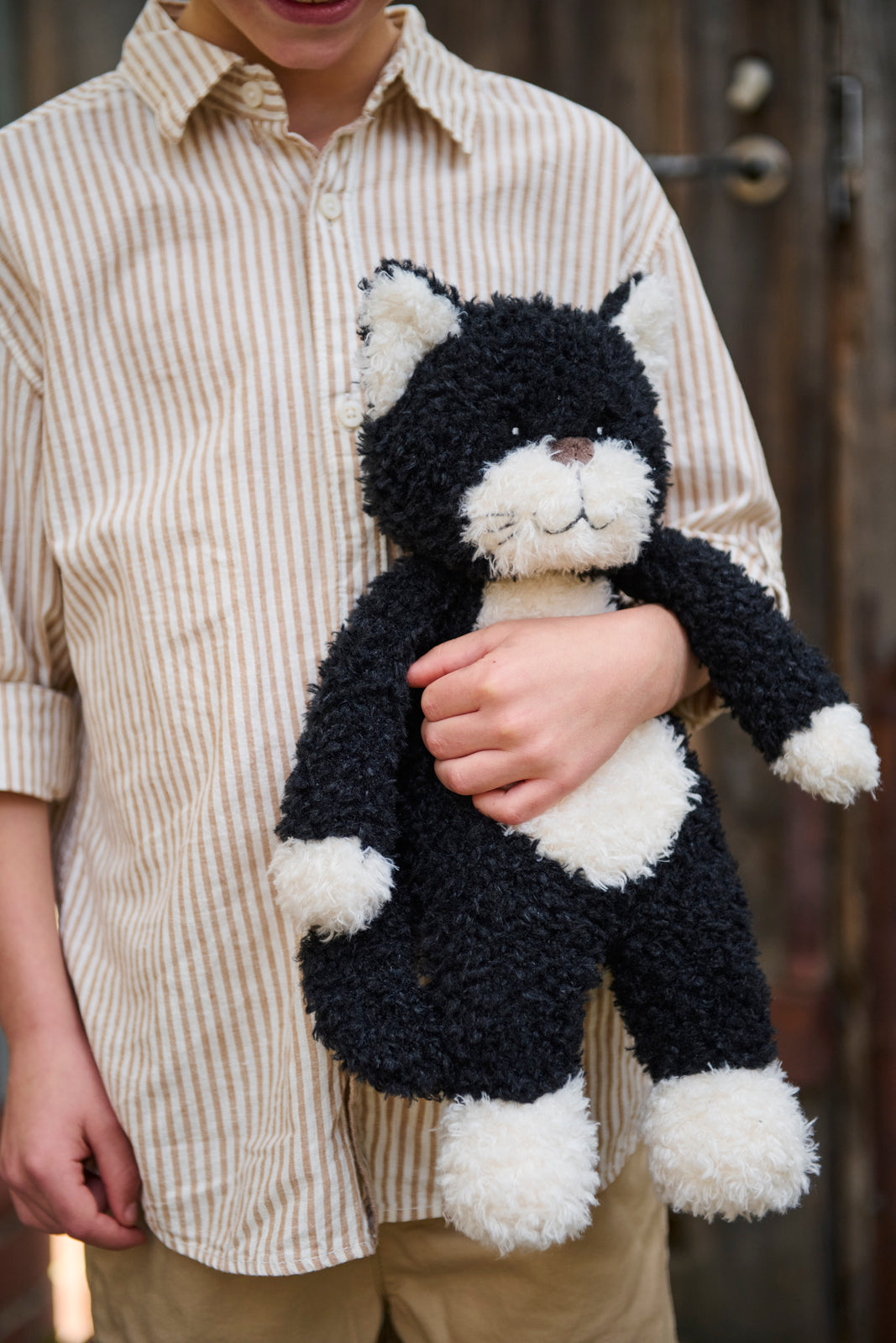 Checkers the Cat - Black Plush Stuffed Animal Toy for Kids & Collectors | Perfect for Gifts, Cuddling & Home Decor