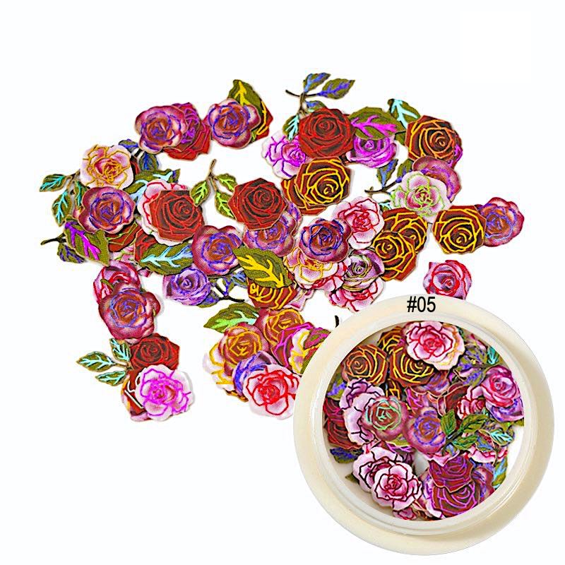 Flowers and Butterfly Ultra Thin Nail Art Stickers - Waterproof DIY Nail Decals for Women, Perfect for Parties, Weddings, and Special Occasions