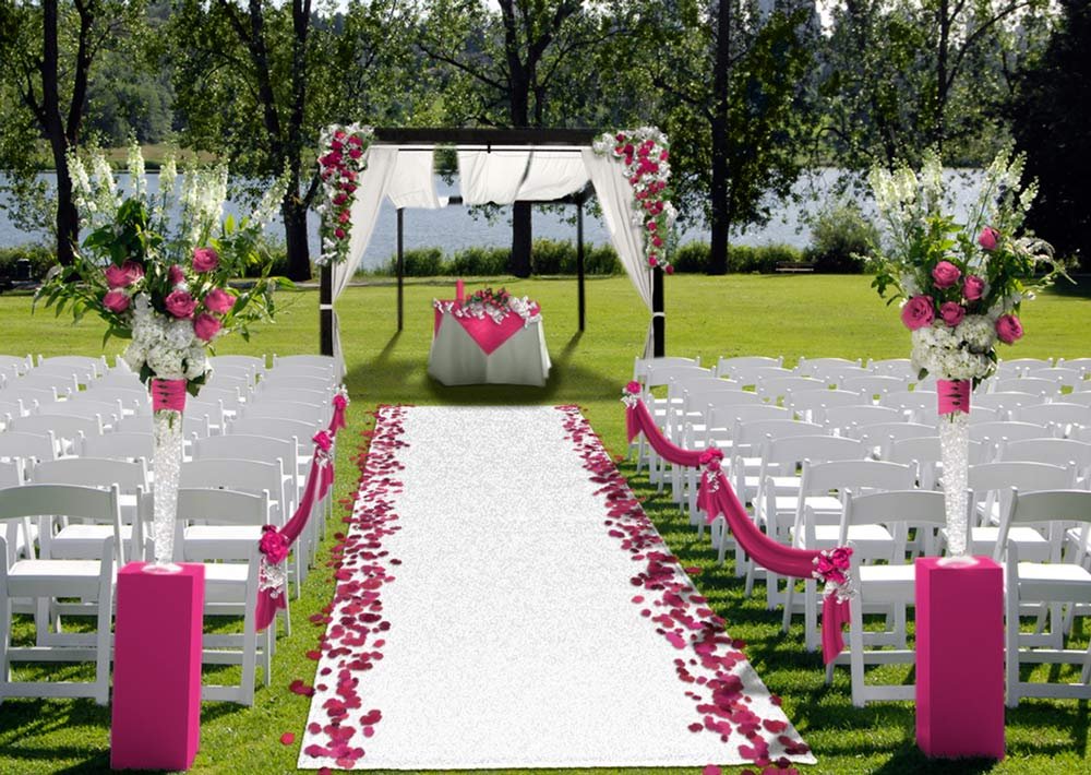 Premium White Outdoor Turf Wedding Aisle Runner - 3ft x 10ft Artificial Grass Carpet for Garden, Backyard Ceremonies & Photo Shoots