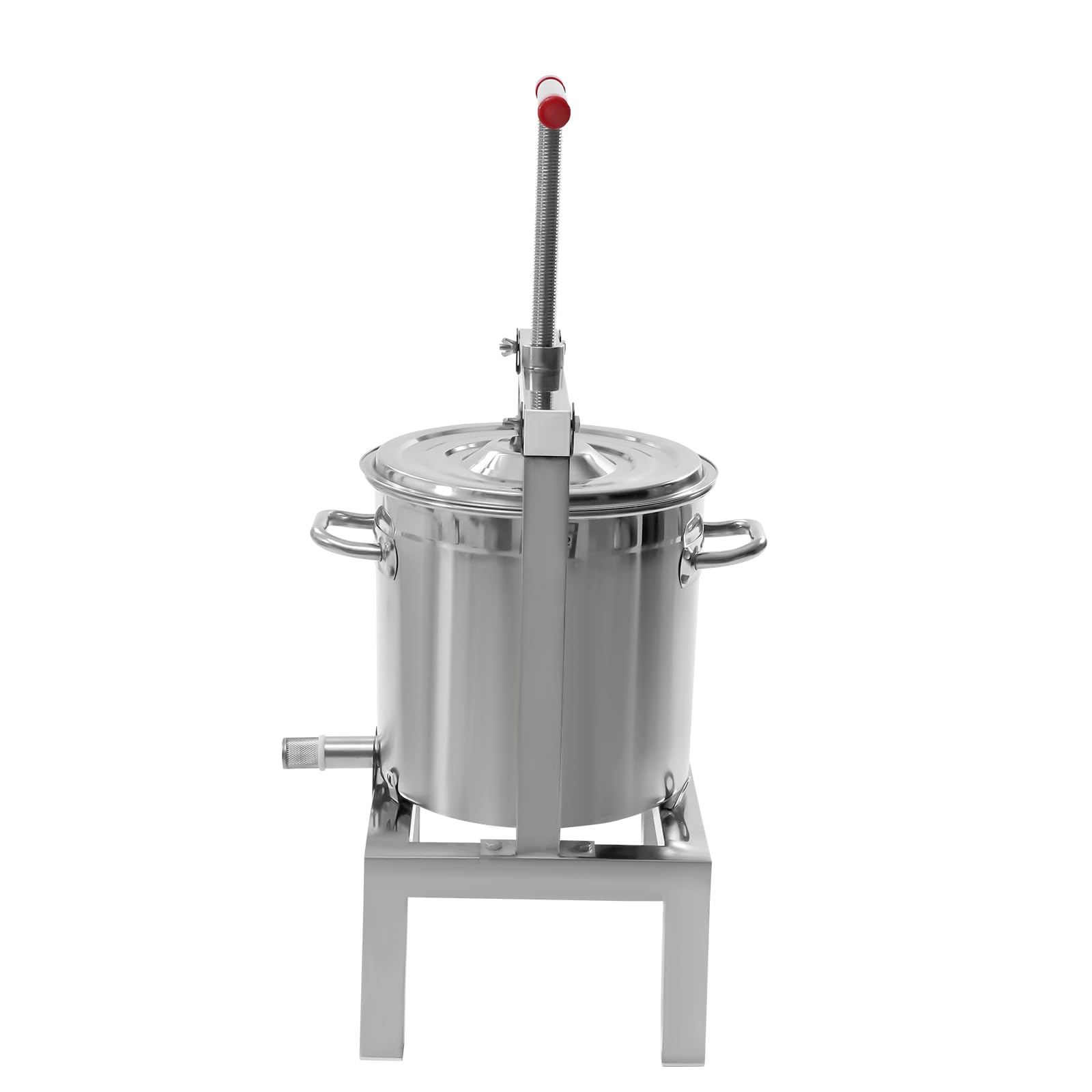 10L/2.6Gal Stainless Steel Fruit Wine Press - Heavy Duty Manual Juice Extractor for Apples, Grapes & Berries - Perfect for Homemade Cider, Wine & Juice Making - Ideal for Home Brewing, Winemaking & Kitchen Use
