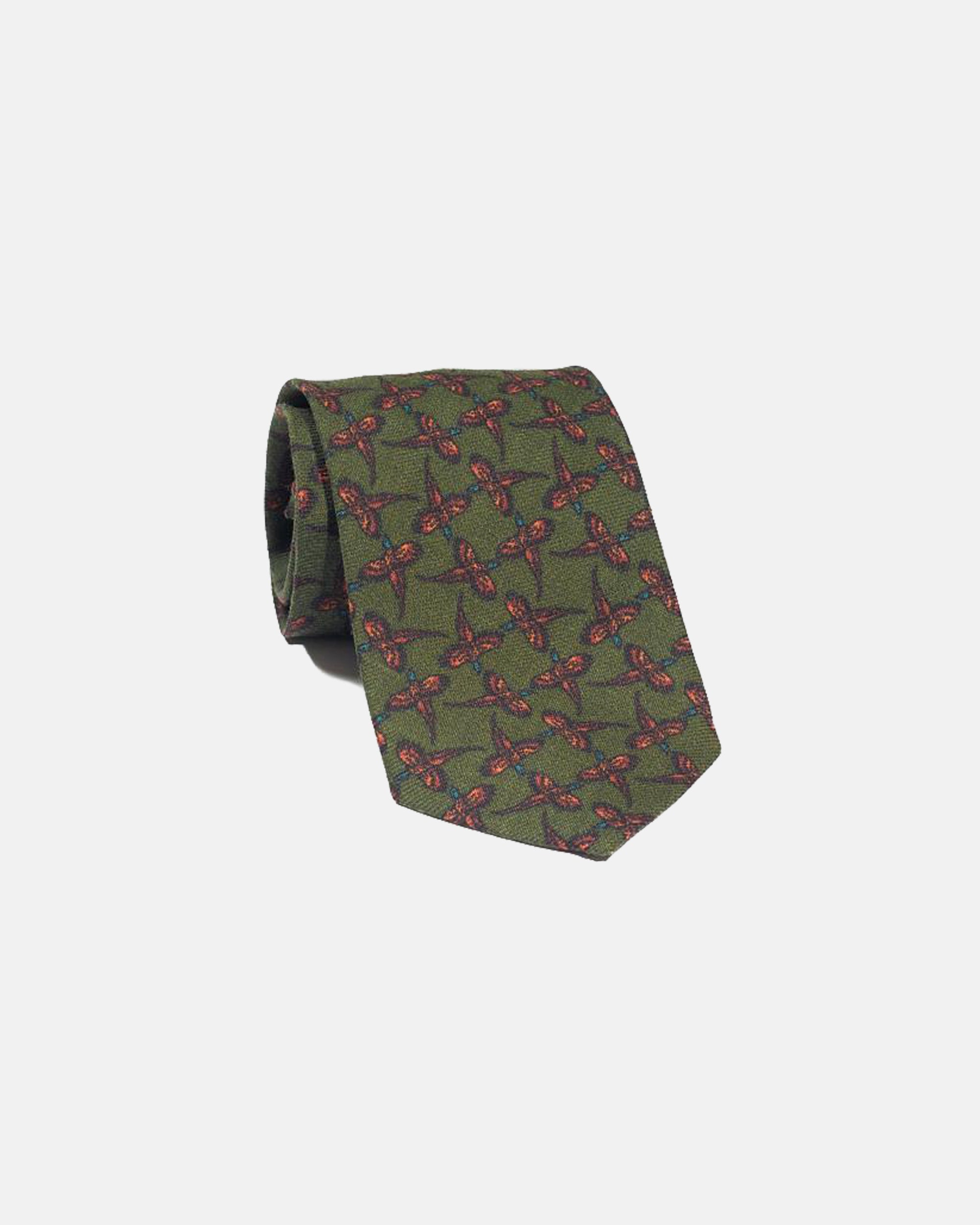 Premium Pheasant Wool Challis Tie for Men - Elegant Silk-Like Necktie for Business, Weddings & Formal Events