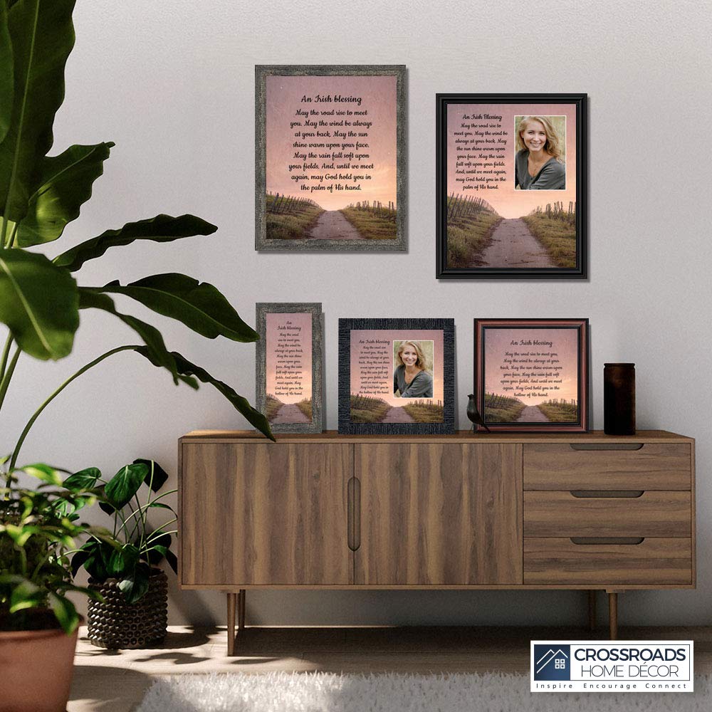 Celtic Irish Blessing Wall Decor - May the Road Rise Up to Meet You Sign - Rustic Home Blessing Plaque - Unique Irish Gifts for Women & Housewarming Presents - Perfect for St. Patrick's Day, New Home Decor & Irish-Themed Rooms