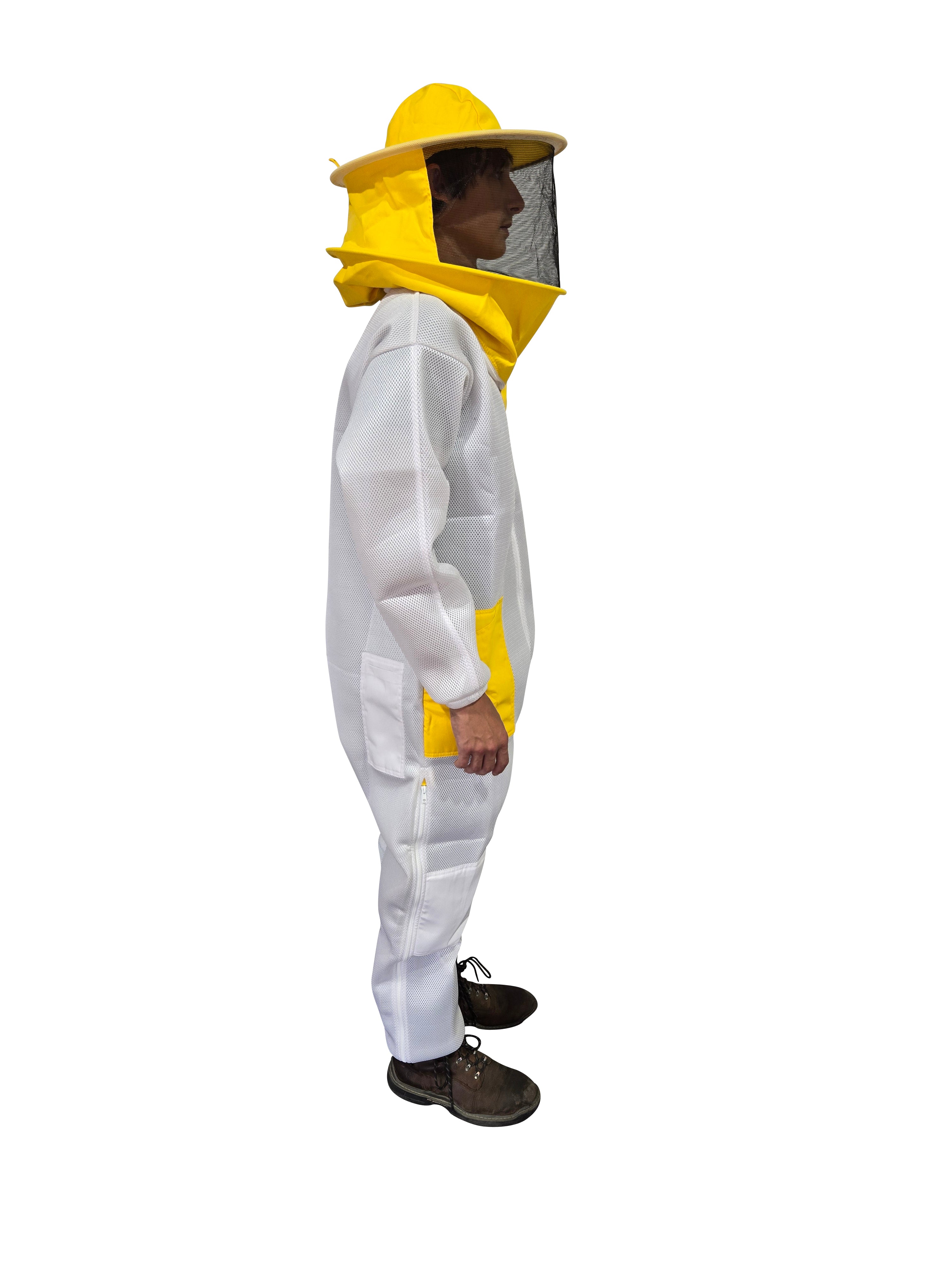 FeatherLite Maxx Ventilated Beekeeper Full Suit with Round Veil - Lightweight Protective Beekeeping Gear for Hive Inspection & Honey Harvesting