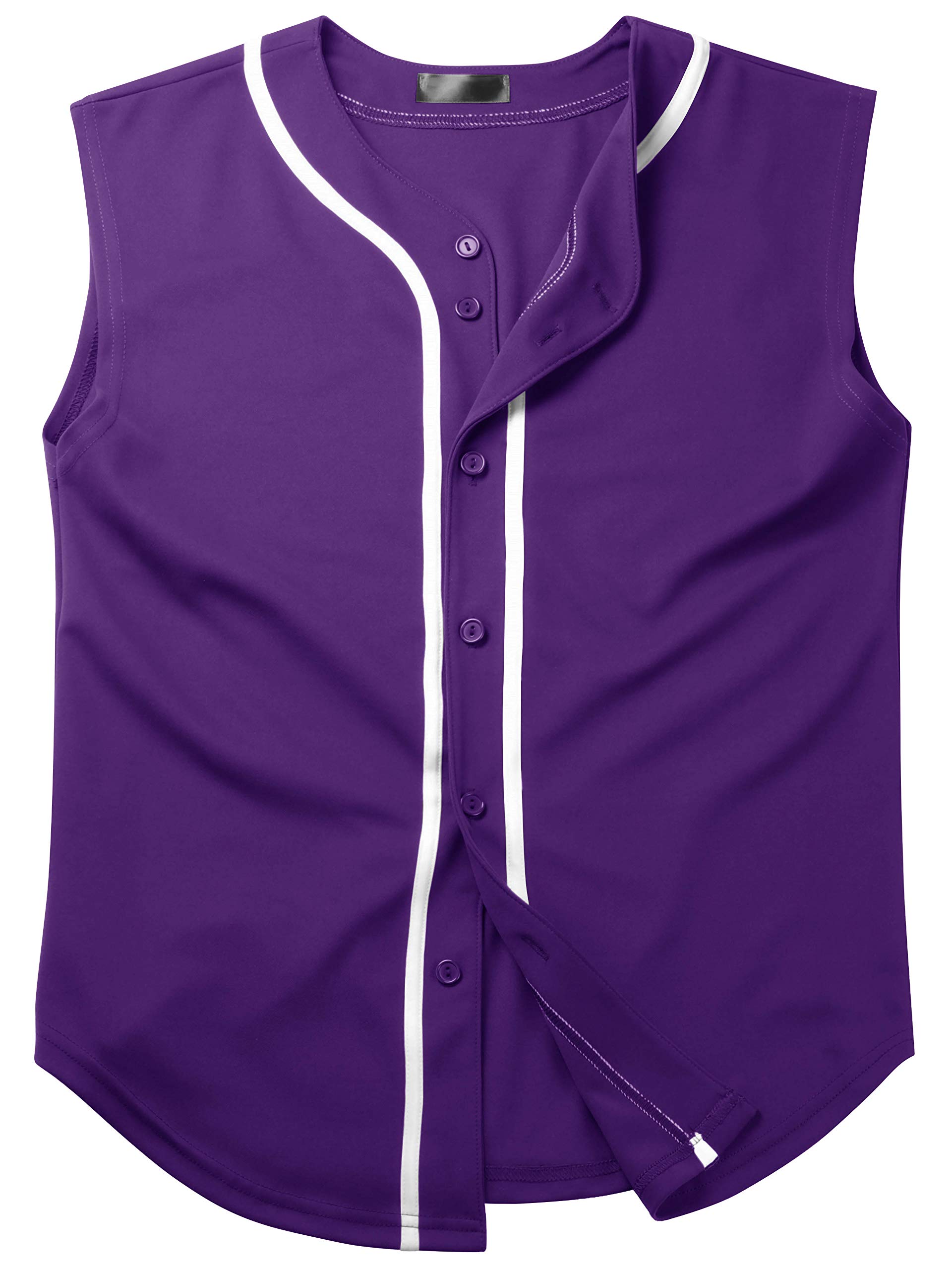 Men's Button Down Sleeveless Baseball Jersey - Breathable Softball Tank Top for Men - Perfect for Baseball Games, Casual Wear & Summer Outfits