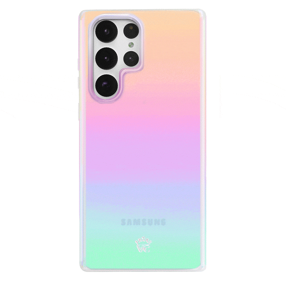 Samsung Galaxy Phone Case with White Opal Design - Slim Protective Cover for Everyday Use, Work, and Travel