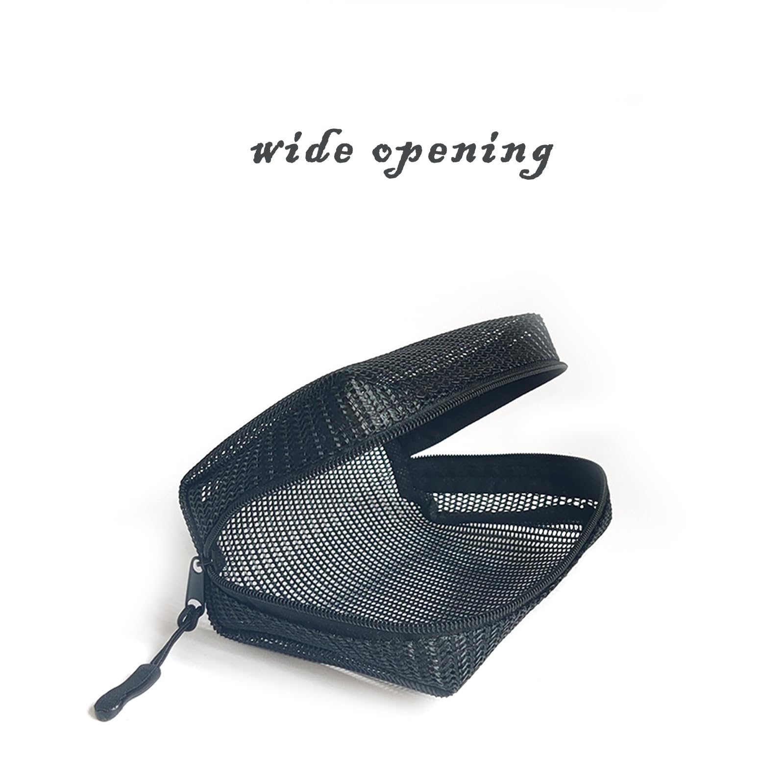 Portable Mini Mesh Zipper Bags 5-Pack - Small Cosmetic Organizer for Travel & Makeup