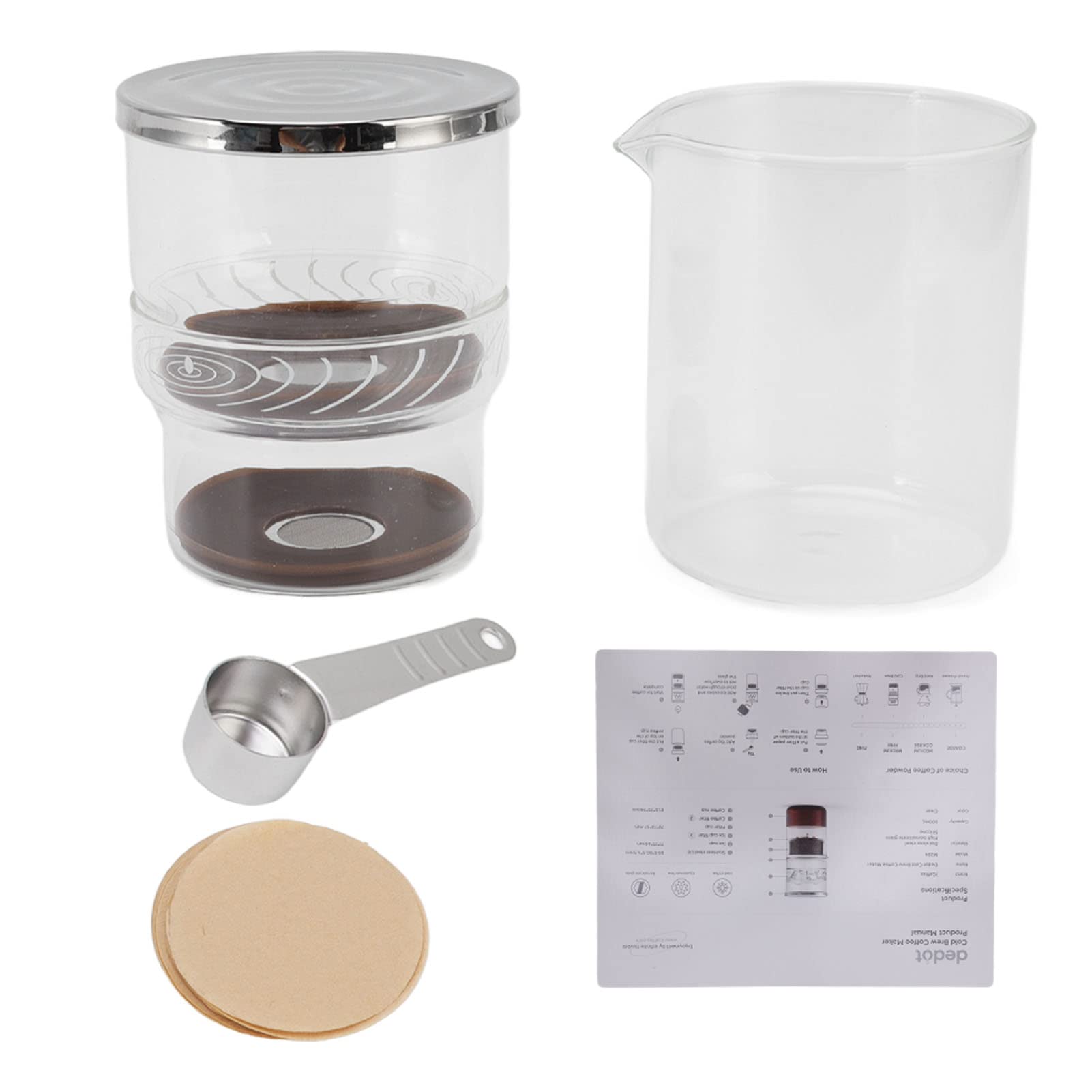 Haofy 300ml Pour Over Coffee Dripper - Iced Coffee & Tea Maker for Home, Office, Cafe Brewing