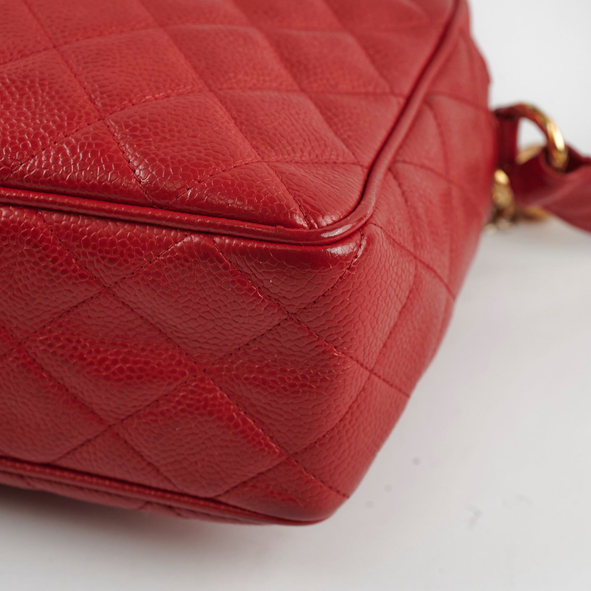 Chanel Camera Red Caviar Leather Crossbody Bag - Series 2 | Luxury Designer Handbag for Women, Perfect for Date Night & Special Occasions