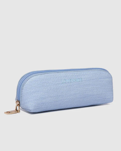Louenhide Jayne Makeup Bag - Waterproof Cosmetic Organizer (Pale Blue) for Travel, Gym & Daily Essentials Storage