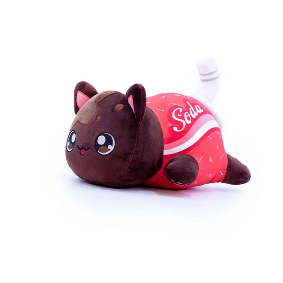 **Mee Meows Cat Plush Toy - Cute Anime Cartoon Cat Stuffed Animal, Cat Food Plushie Pillow Gift for Kids & Fans (Cola Cat) - Perfect for Bedroom Decor, Birthday Gifts & Anime Lovers**