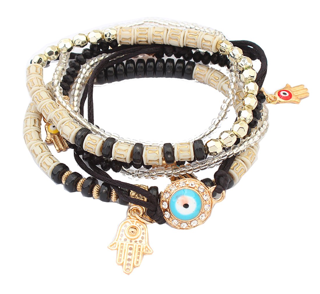 Crystal Beads Handmade Charm Bracelets & Wrap Beaded Bracelets for Women - Elegant Boho Jewelry for Everyday Wear, Parties & Gifts