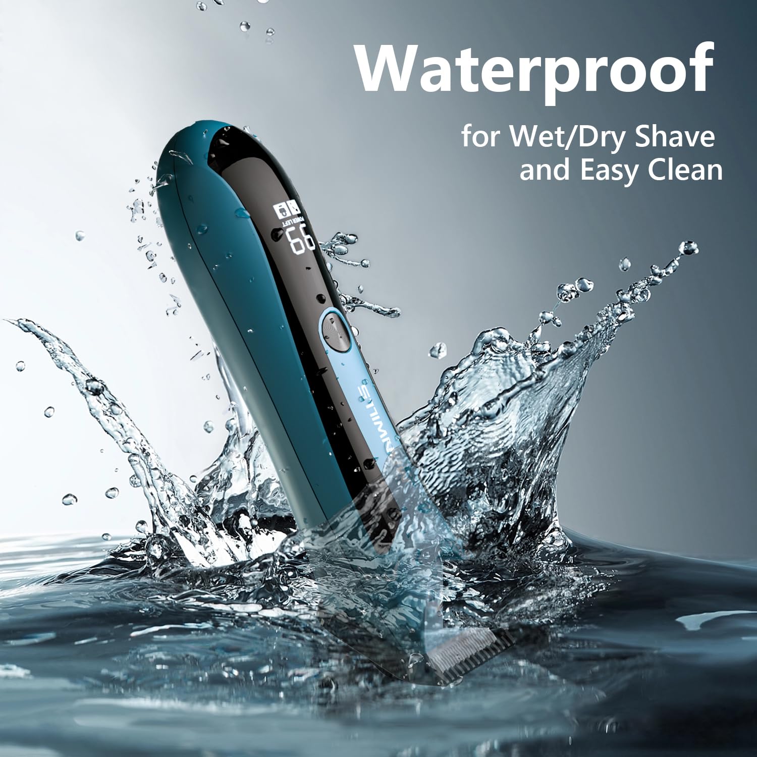 Men's Body Hair Trimmer & Groomer - Waterproof Electric Ball Trimmer/Shaver for Groin, Chest & Underarms, Wet/Dry Use with Charging Dock - Perfect for Travel, Gym & Home Grooming Kit