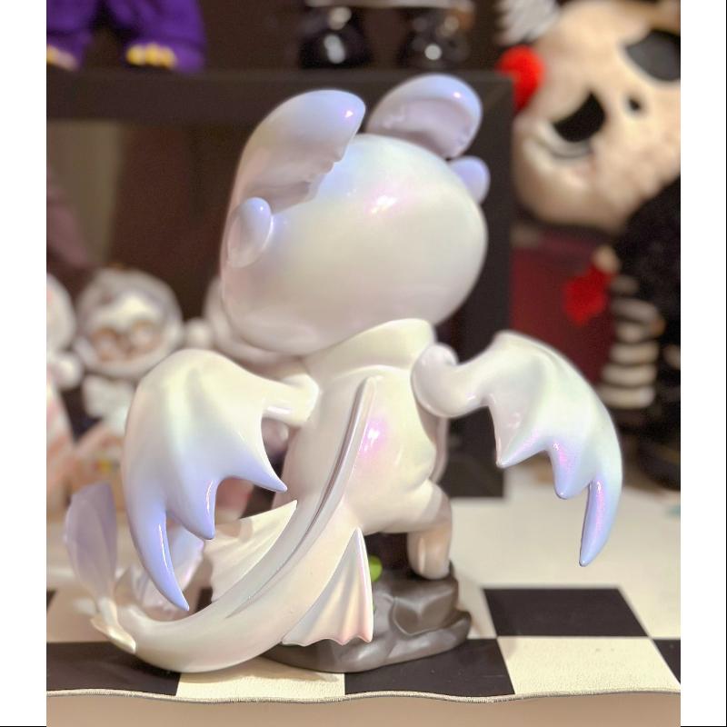 Labubu The Monsters How to Train Your Dragon Rare White Collectible Figurine - Limited Edition for Display, Gift & Movie Fans Collection