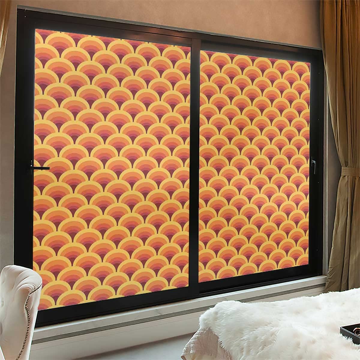 Premium Window Tinting Film for Home - Warm Color Privacy Window Stickers | UV Protection & Heat Reduction for Living Room, Office & Bedroom Windows