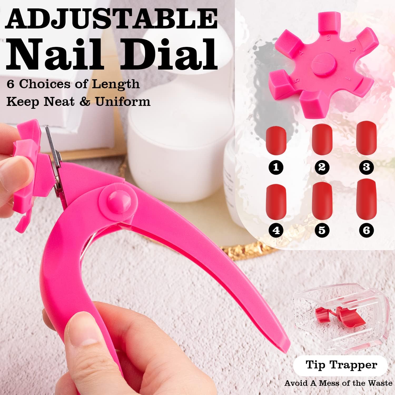 Professional Acrylic Nail Clipper & Edge Trimmer - Stainless Steel False Nail Cutter for Gel & French Manicure | Perfect for Nail Art, Salon Use & Home Manicure Kits
