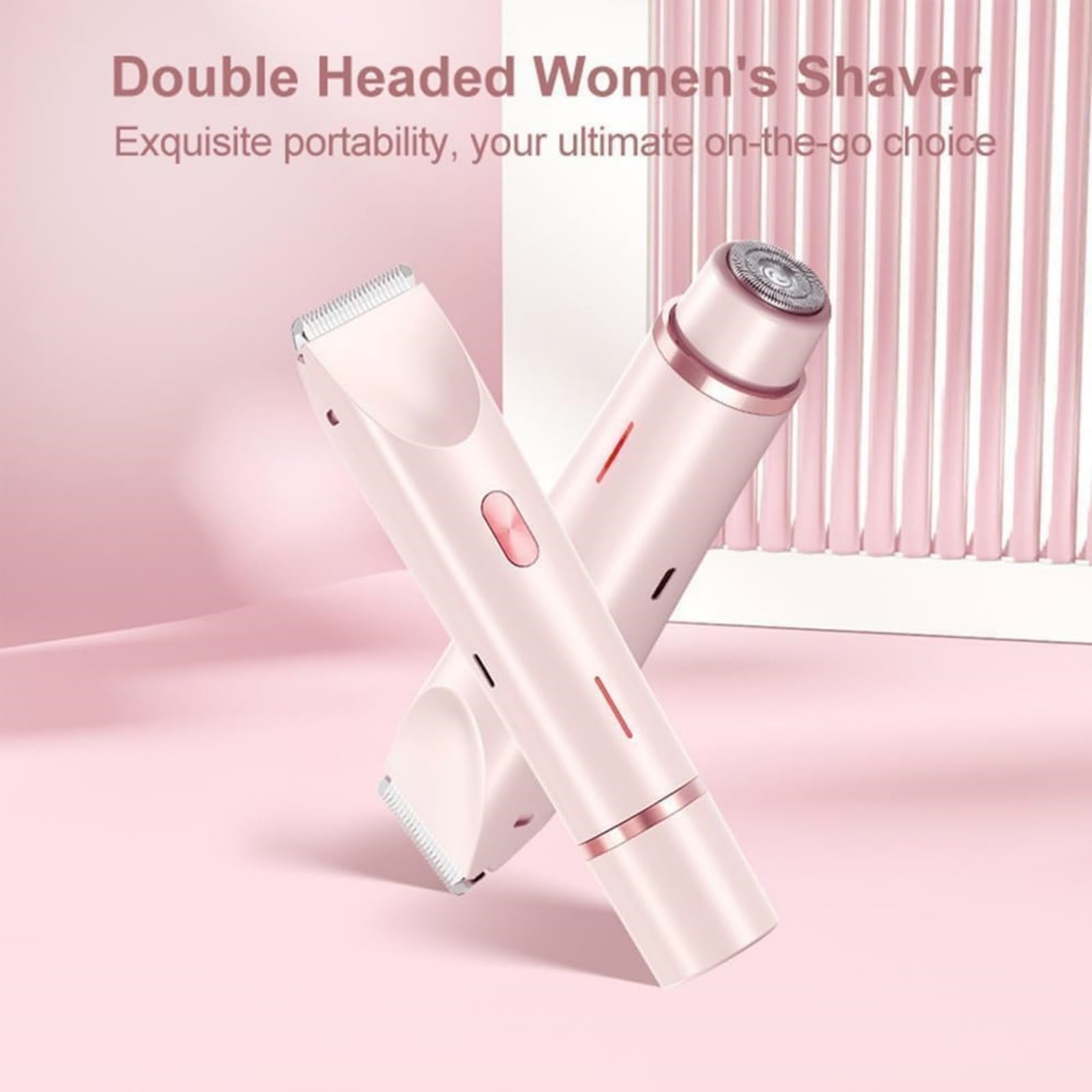 Whimsyard 3-in-1 Electric Body Hair Trimmer for Women - Double Head Detachable Shaver & Razor - Wet/Dry Use - Purple - Perfect for Bikini Line, Legs & Underarms Grooming at Home or Travel