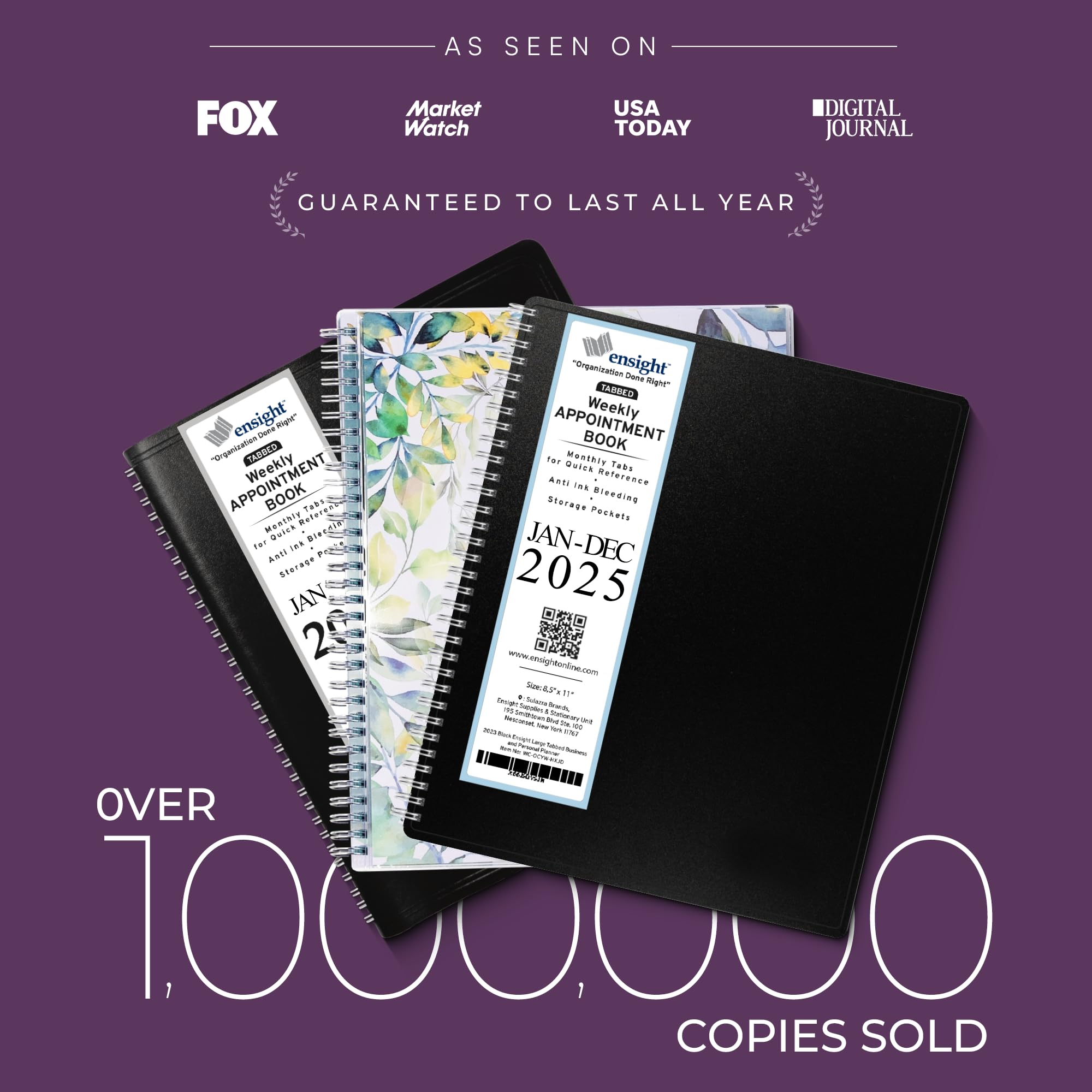 2025 Daily Planner with 15-Minute Time Slots - 8.5 x 11 Inch Large Tabbed Weekly & Monthly Calendar Organizer for Business & Personal Use (Jan-Dec 2025, Purple) - Perfect for Office Professionals, Students, and Time Management Enthusiasts