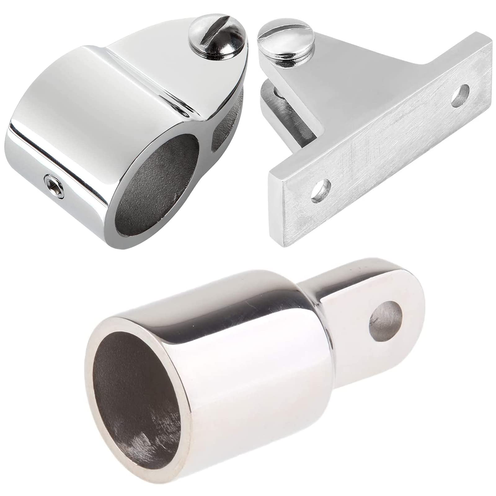 16 PCS 316 Stainless Steel Bimini Top Boat Hinge & Slide Eye Fitting - Universal Deck Hardware for Boats & Marine Accessories | Perfect for Bimini Top Installation, Deck Repair & Marine Upgrades
