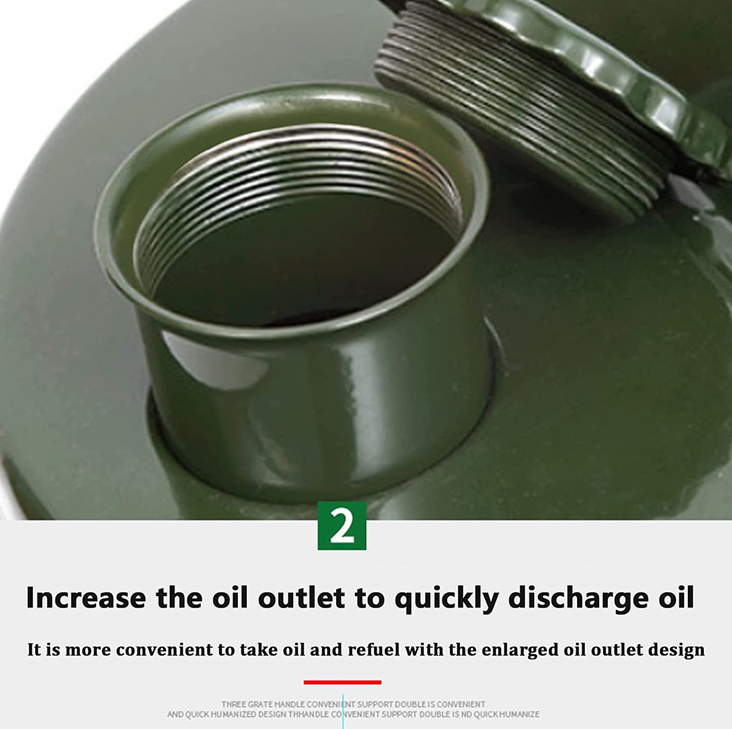 JIADUOFU 25L Gasoline Can with Triple-Bar Handle - Heavy Duty Fuel Storage Container for Gas, Diesel & Oil - Perfect for Emergency Fuel Supply, Camping, and Outdoor Equipment