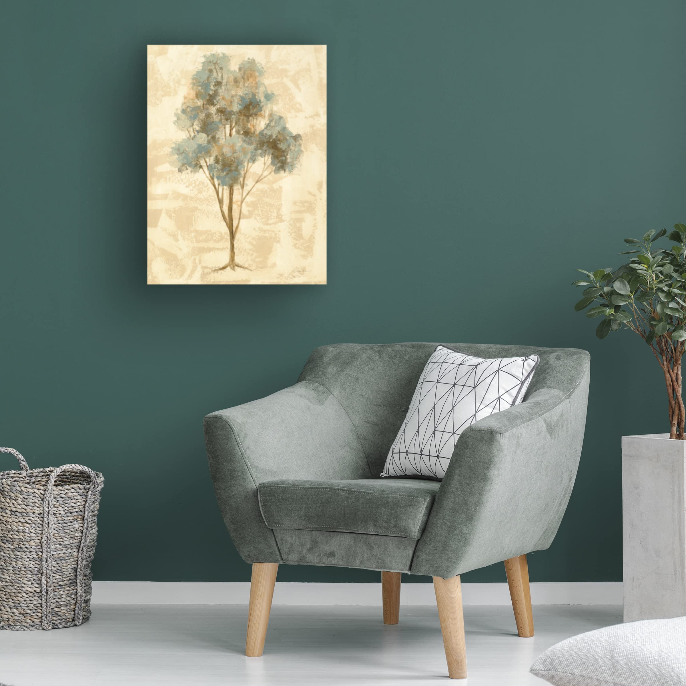 Silvia Vassileva 'Ethereal Tree III' Canvas Wall Art Print - Modern Abstract Nature Painting for Living Room, Bedroom & Office Decor