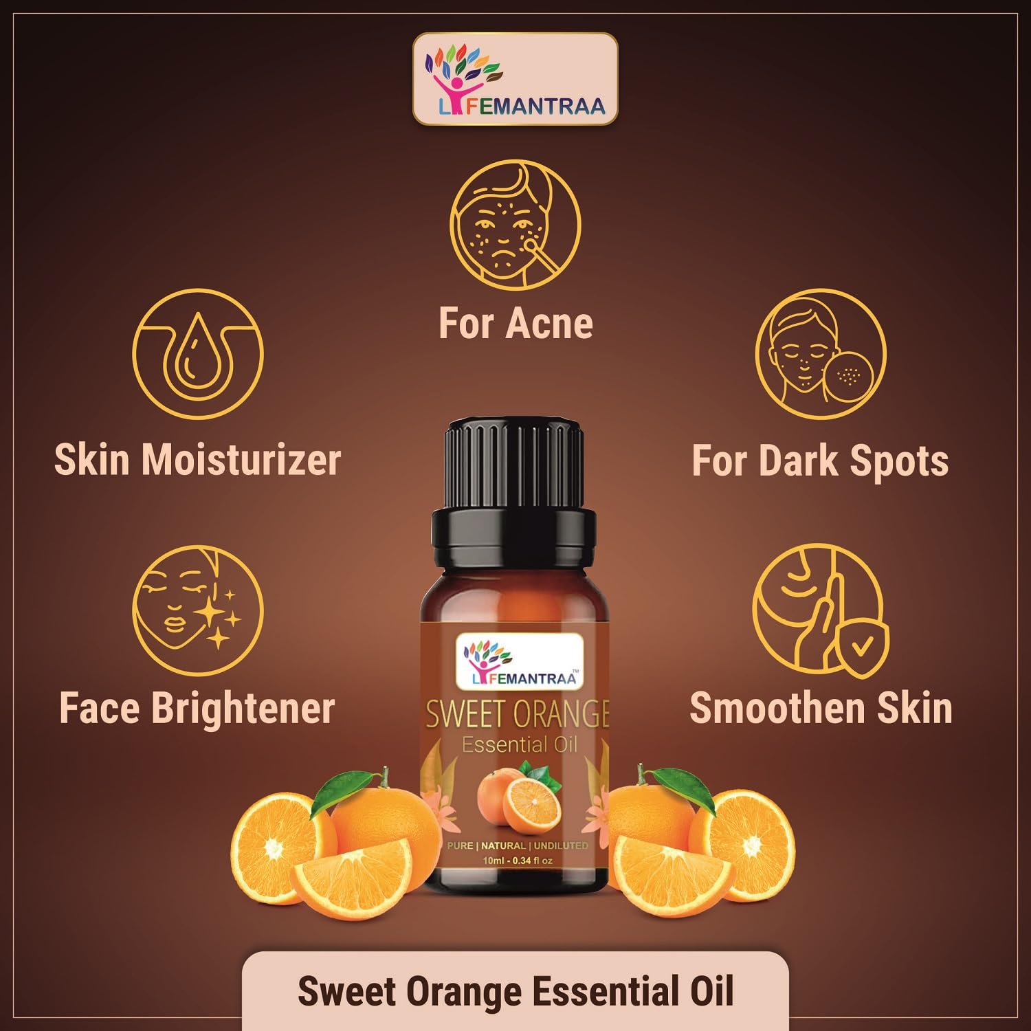 Pure Lemon & Sweet Orange Essential Oil Set - 10ml Each (20ml) for Aromatherapy, Diffusers, Soap & Candle Making - Natural Home Fragrance for Relaxation, Stress Relief & Air Freshening