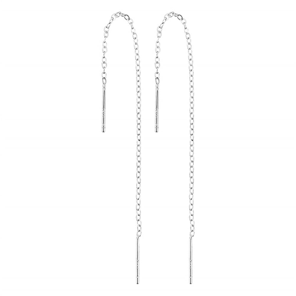 925 Sterling Silver Threader Earrings - 18K Gold Plated Dangle Drop Earrings for Women | Hypoallergenic Nickel-Free Jewelry Gift for Her | Perfect for Parties, Weddings & Everyday Wear