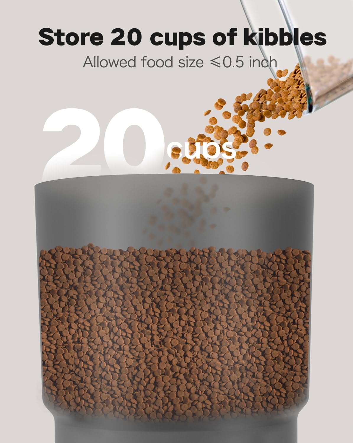Smart Automatic Cat Feeder with 5G WiFi & App Control - 6L Food Dispenser for 2 Cats, Remote Feeding & Scheduling - Perfect for Travel, Workdays & Multi-Pet Homes