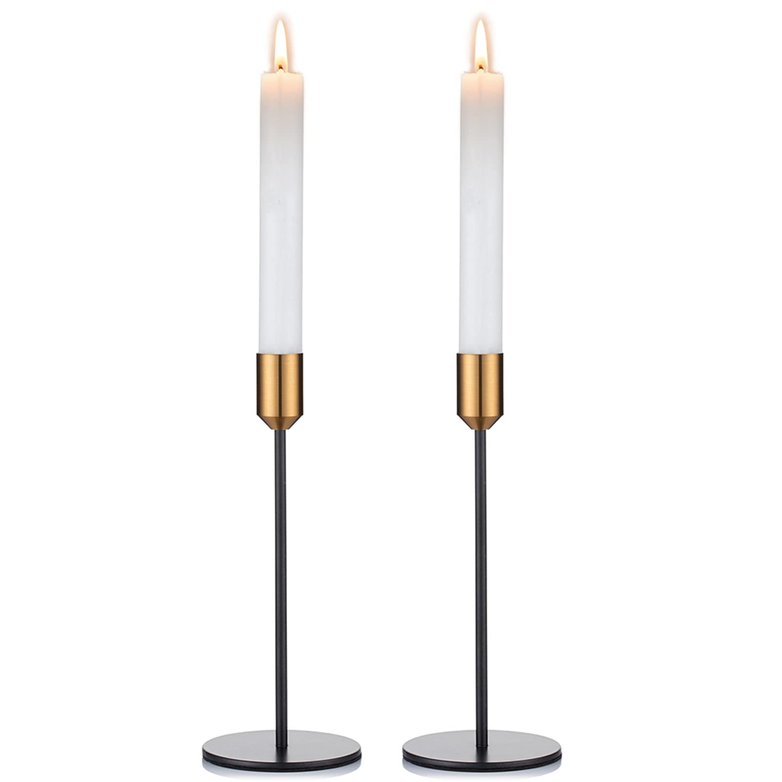Elegant Single-Head Taper Candle Holder - Wedding & Dining Table Centerpiece Decor, Decorative Candlestick Holder for Romantic Ambiance (Set of 2) - Perfect for Wedding Receptions, Anniversary Dinners & Home Decor