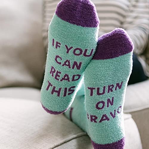 Bravo Fuzzy Socks White - Cozy Winter Slipper Socks for Women & Men | Perfect for Home, Office and Cold Weather Comfort