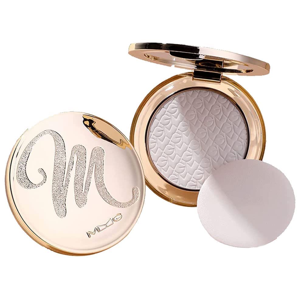 Golden Diamond Face Powder - Long Lasting Waterproof Oil Control Lightweight Concealer Makeup (#02 Pearlescent Ivory) for Glowing Skin | Perfect for Daily Wear, Photo Shoots & Special Occasions
