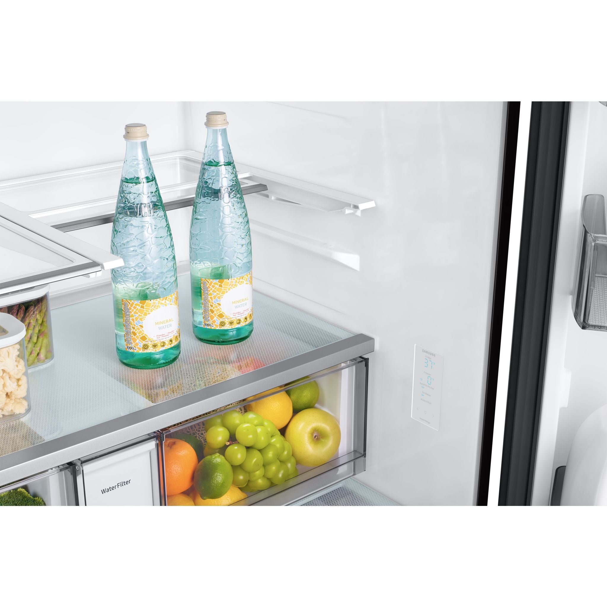 Samsung Bespoke 4-Door French Door Refrigerator (RF30BB6200QLAA) - 30 cu.ft Smart Stainless Steel Fridge with FlexZone & Beverage Center - Perfect for Modern Kitchens & Entertaining