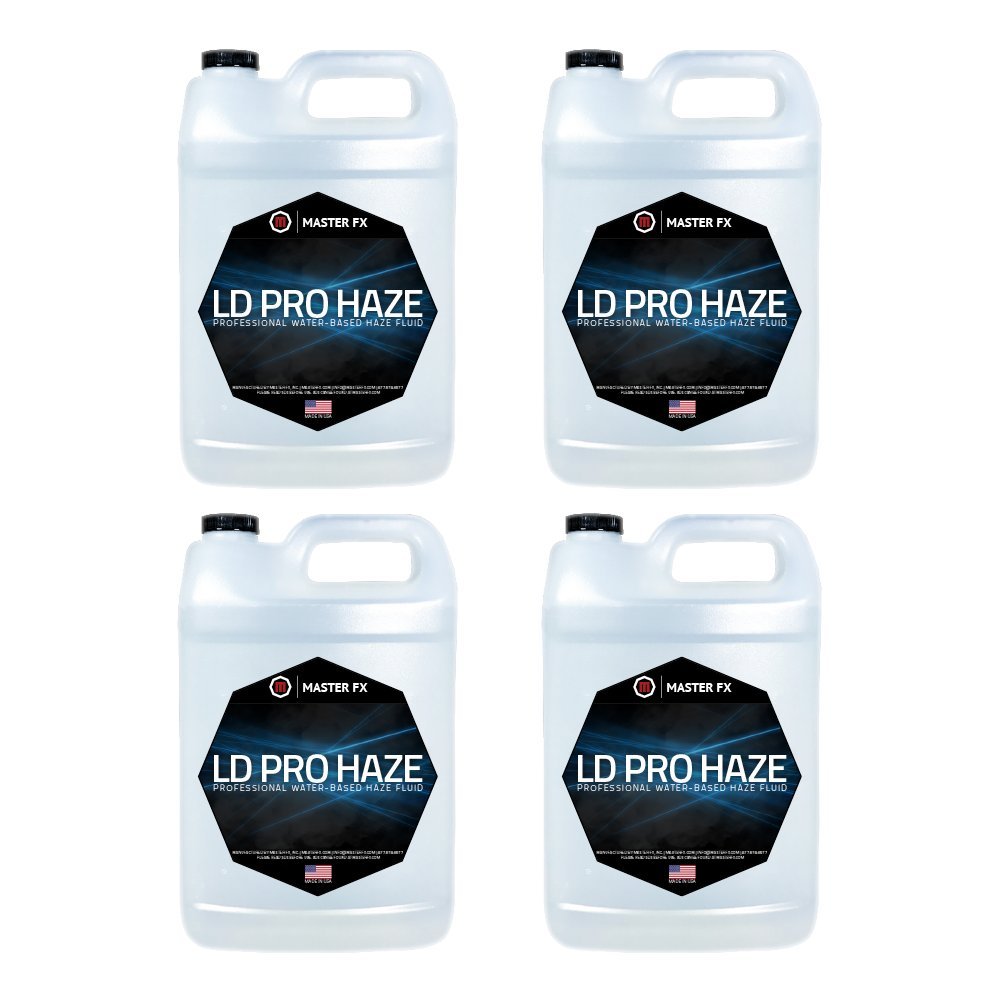 LD Pro Haze - Premium Water-Based Haze Machine Fluid (4 Gallon Case) - Ideal for Stage Performances, Concerts, and Special Effects Lighting