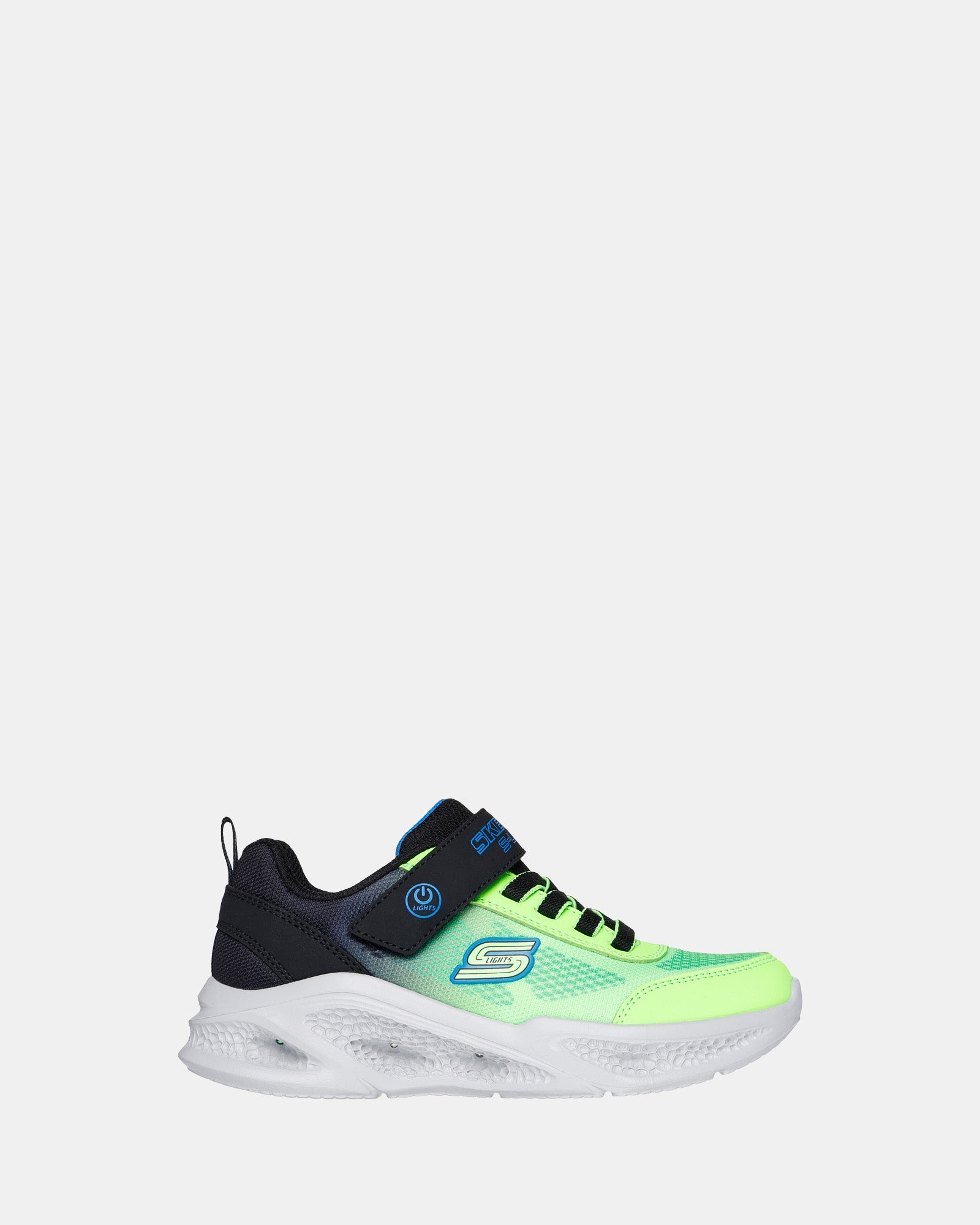 Meteor Lights Krendox Youth B Black Blue Lime LED Sneakers - Trendy Light Up Shoes for Kids, Boys & Girls - Perfect for Parties, Night Running & Outdoor Activities