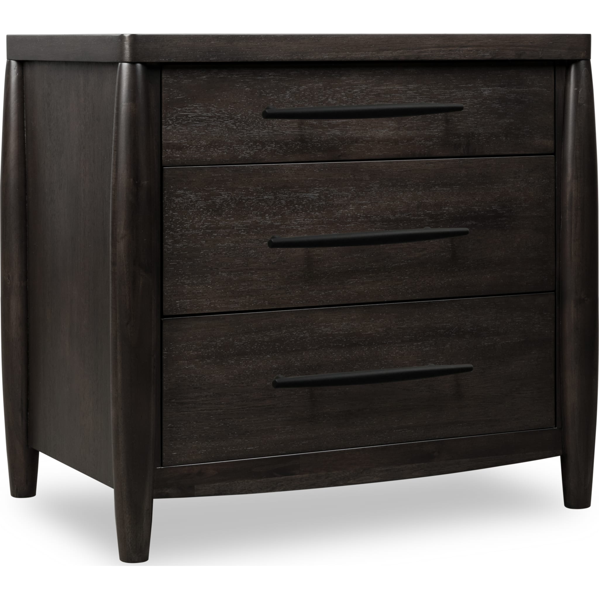 Koko 3-Drawer Nightstand with Cord Management - Modern Bedside Table for Bedroom, Living Room, or Office - Organize Essentials & Hide Wires
