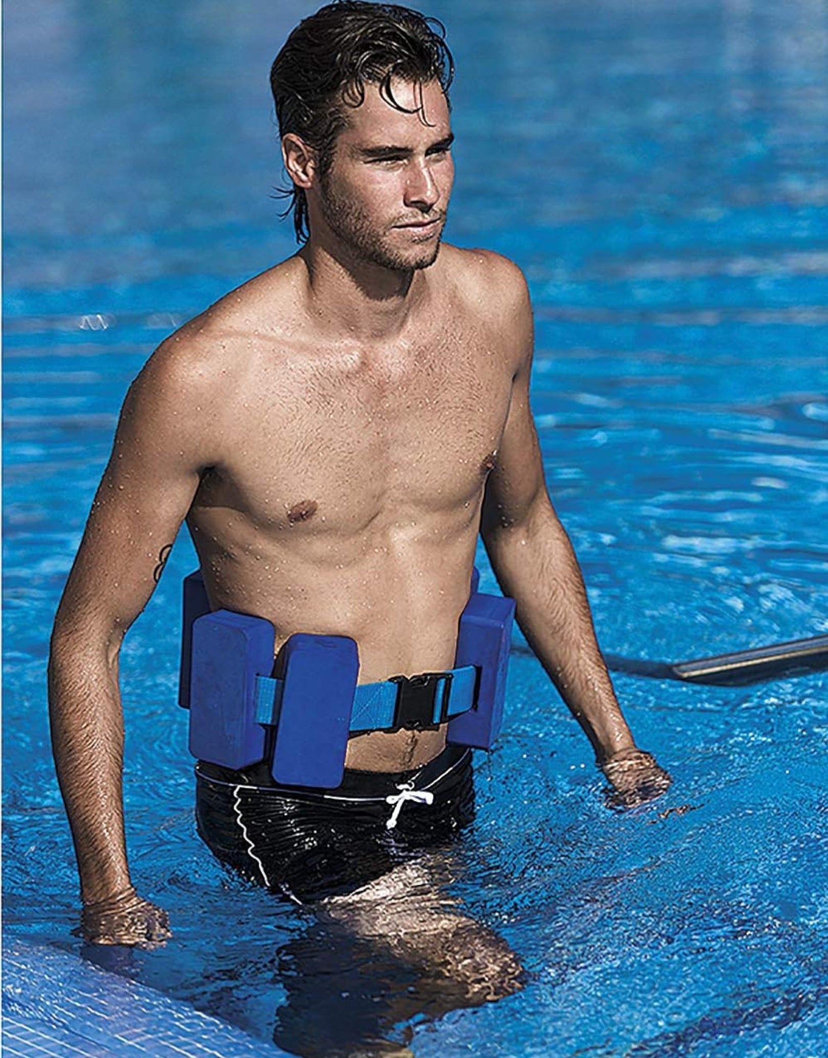 Adult Swim Belt with 6 Buoyancy Pads - Adjustable Waist Support for Water Aerobics, Swimming & Pool Exercises - Ideal for Adults Learning to Swim or Aqua Fitness