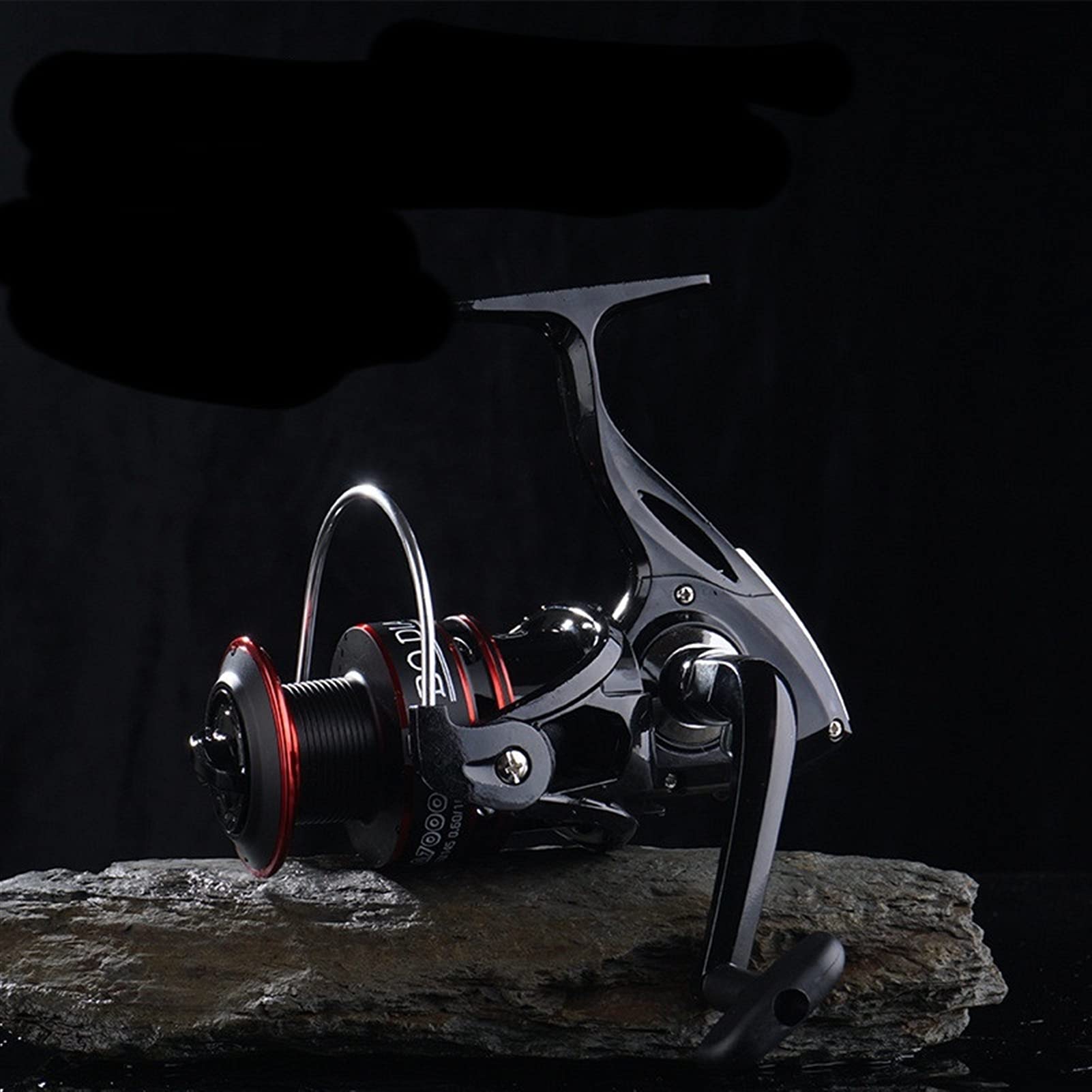 JSJJQAZ Flame Spinning Reels - Lightweight Ultra Smooth Powerful Fishing Reel for Saltwater & Freshwater (Size BA3000, Red) - Perfect for Bass, Trout & Surf Fishing