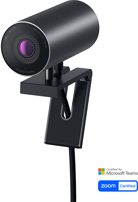 Dell WB7022 UltraSharp 4K UHD Webcam with AI Auto Framing - High Resolution Web Camera for Video Conferencing, Streaming & Online Meetings - Perfect for Remote Work, Zoom Calls and Content Creation