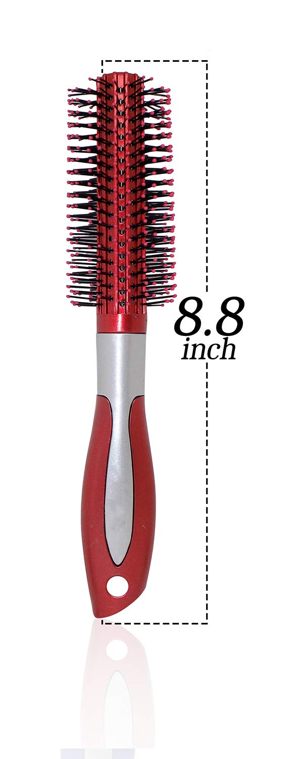 Kabello Professional Hair Dryer with Brush - Salon Quality Styling Tool for Women & Girls (Red, Pack of 1) | Perfect for Home Use, Travel & Professional Salons