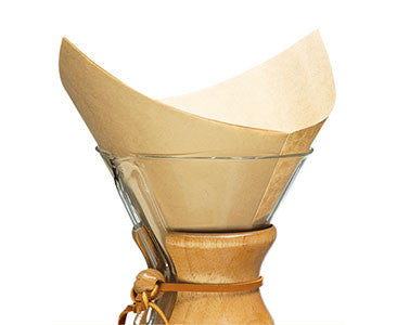 Chemex Coffee Filters - 100 Unbleached Natural Paper Squares for Pour Over Brewing | Perfect for Home, Office & Camping Use