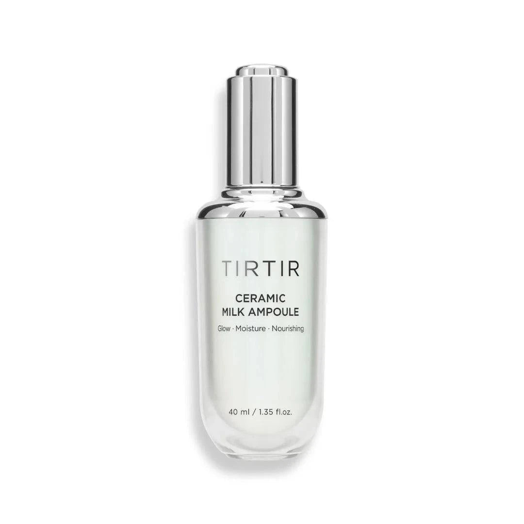 TIRTIR Ceramic Milk Ampoule 40mL - Hydrating Facial Serum for Dry Skin, Korean Skincare for Glowing Complexion | Perfect for Night Routine & Daily Moisturizing