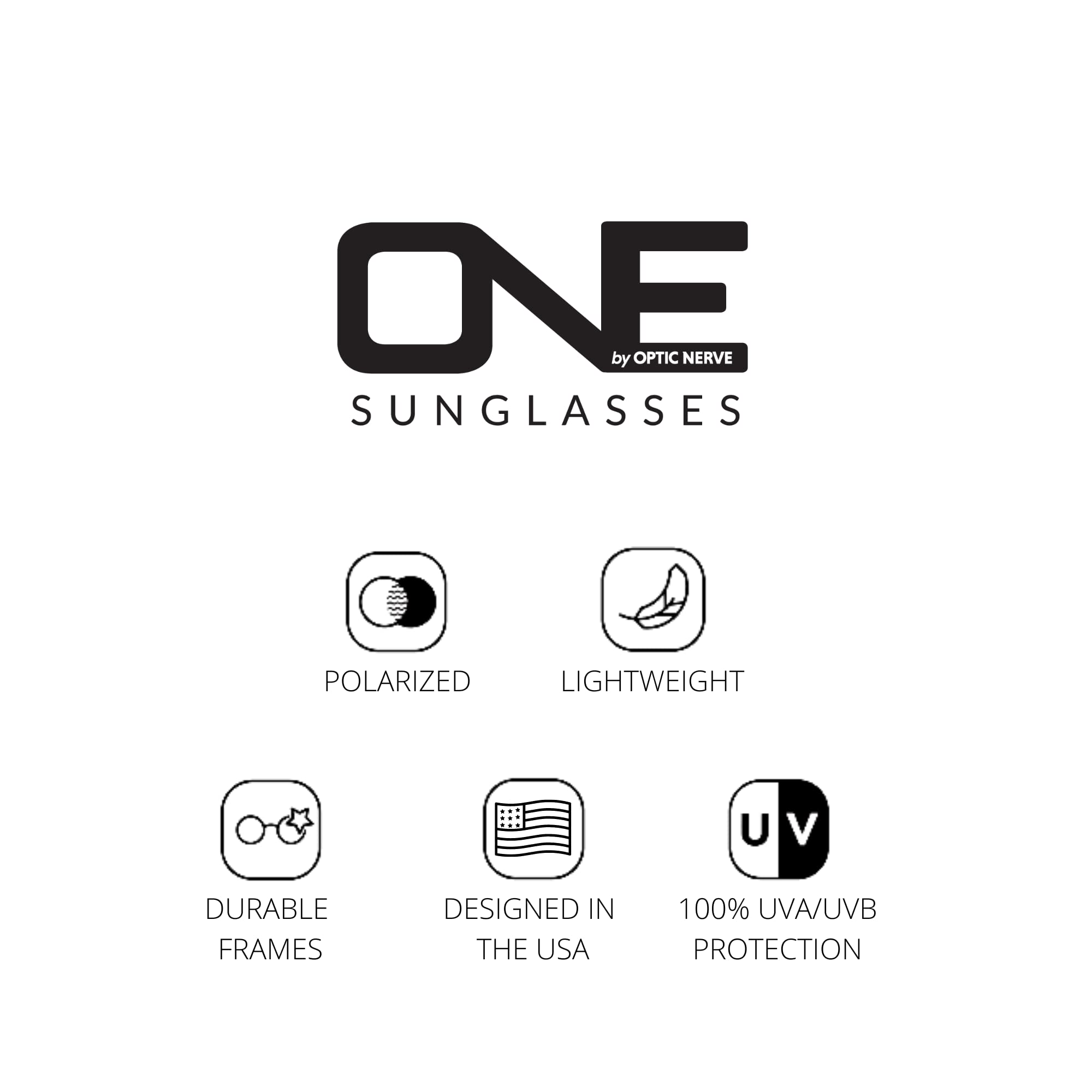 Optic Nerve Polarized Sport Fourteener Unisex Sunglasses - UV Protection, Lightweight & Durable for Outdoor Activities, Hiking, Cycling & Running