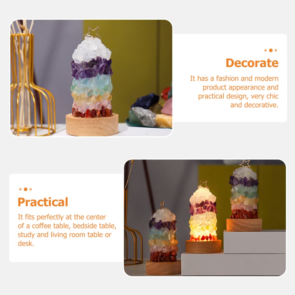 OSALADI Himalayan Salt Rock LED Table Lamp - USB Powered Natural Crystal Night Light for Bedroom, Office & Desk (Cold White Light) | Perfect for Relaxation, Meditation & Home Decor