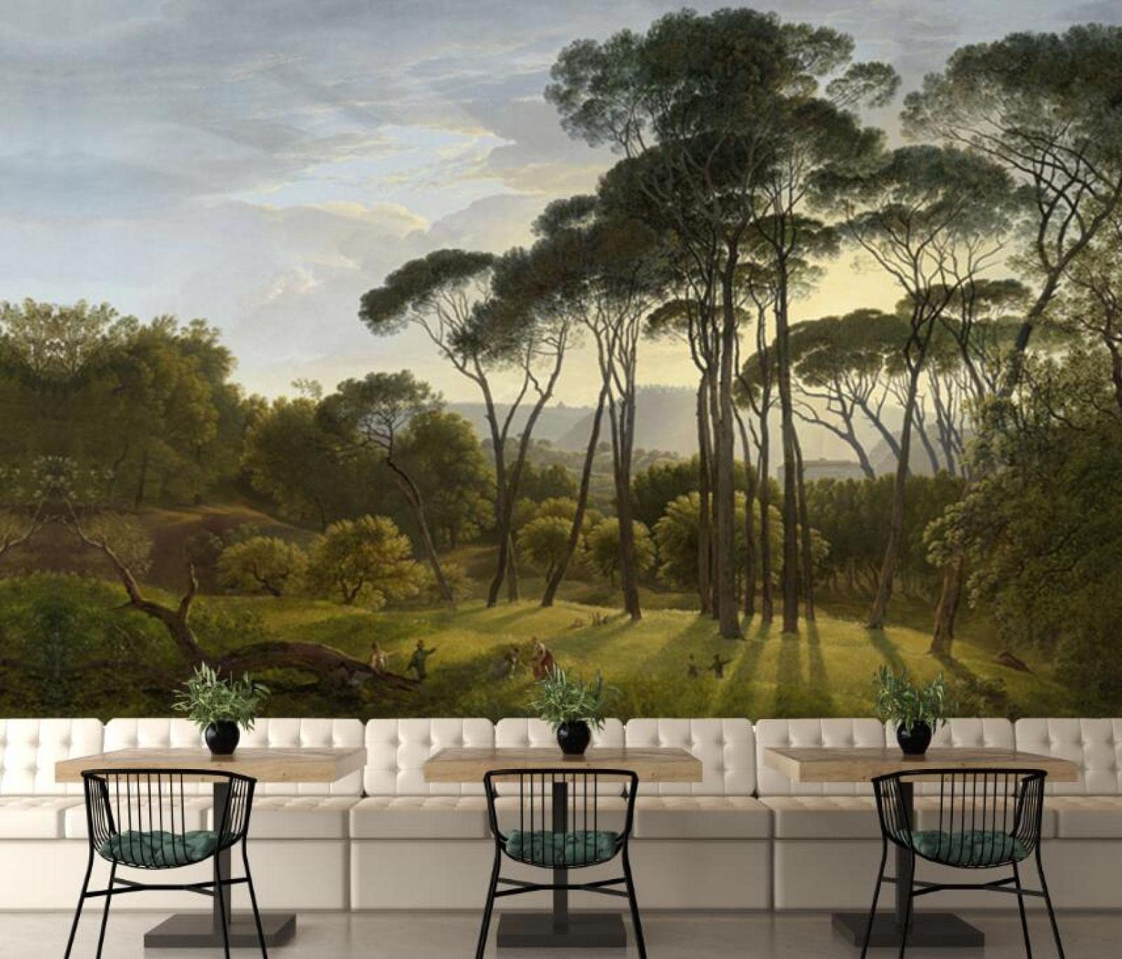 European Forest 3D Wall Murals - Western Landscape Oil Painting Wallpaper for Bedroom & Living Room Decor | 59