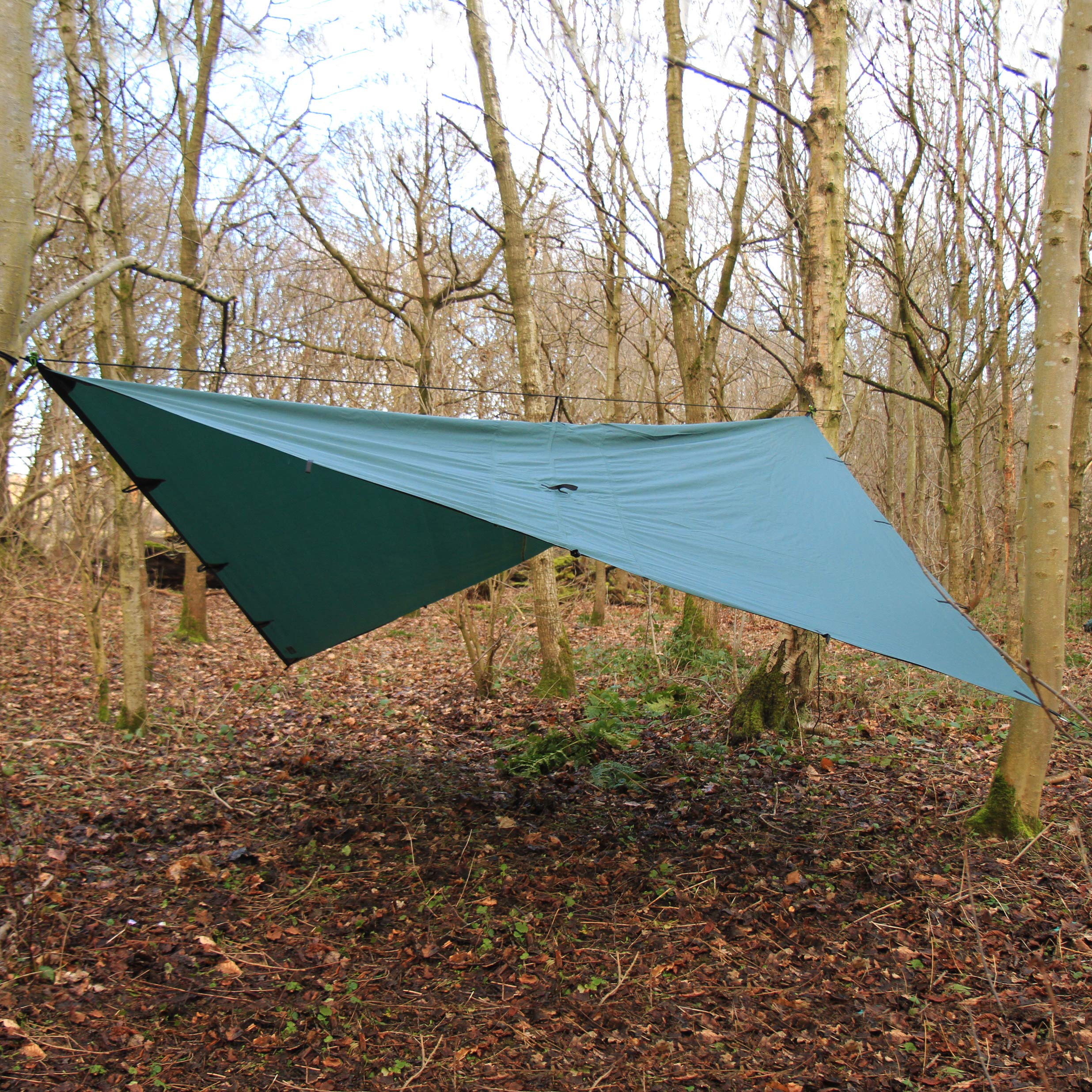 DD Tarp 3x3 PRO (10ft x 10ft) - 100% Waterproof Rainfly Shelter with Reinforced Eyelets & Buckles for Bushcraft, Camping, Hiking - Lightweight Compact Tarpaulin for Backpacking, Beach, Picnic and Outdoor Adventures
