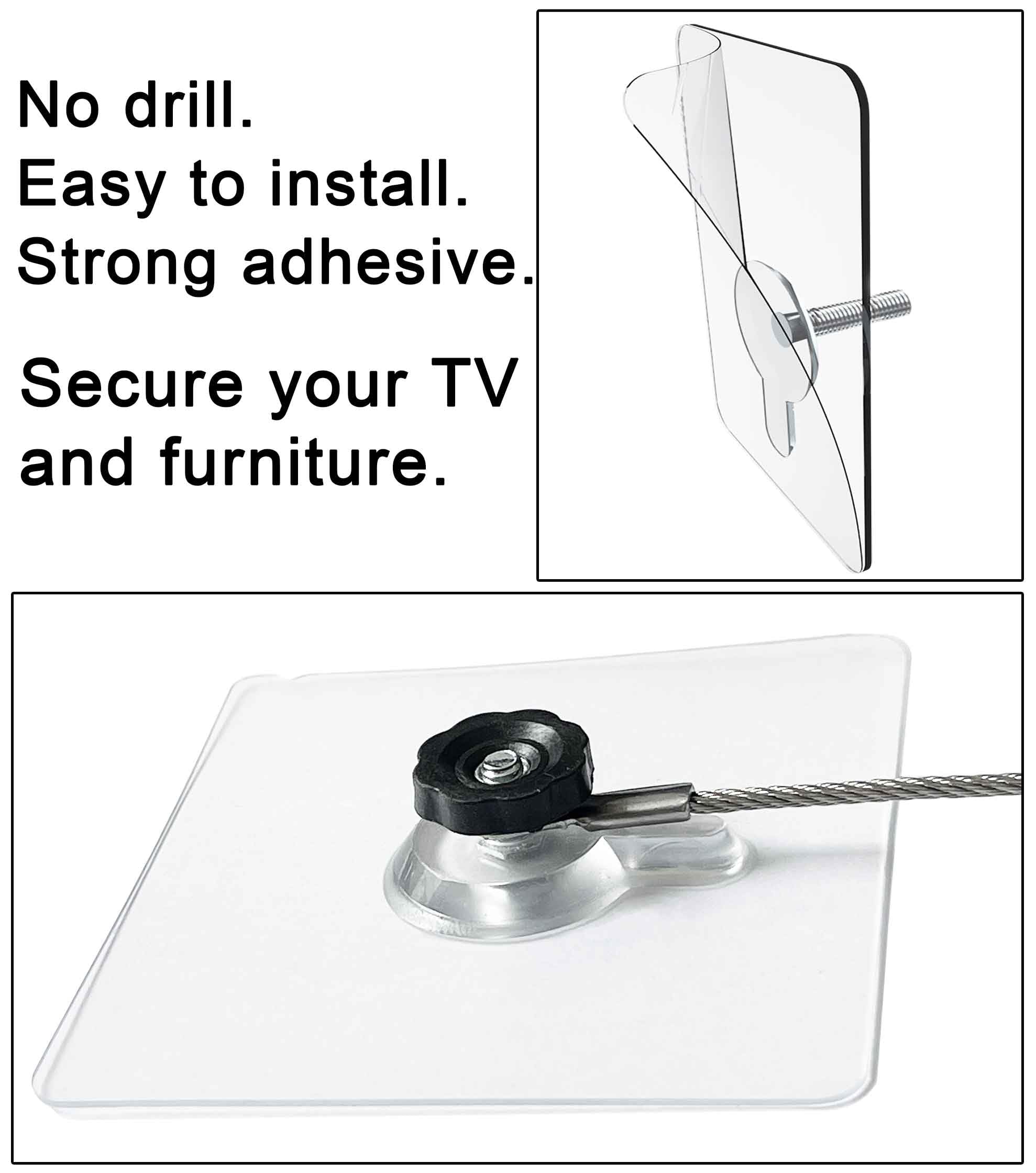 14 Inch Stainless Steel Furniture Straps - 6 Pack Baby Proofing & Earthquake Safety Straps, No-Drill Anti-Tip TV Anchors to Prevent Falling Furniture (Perfect for Child Safety, Home Security & Earthquake Preparedness)