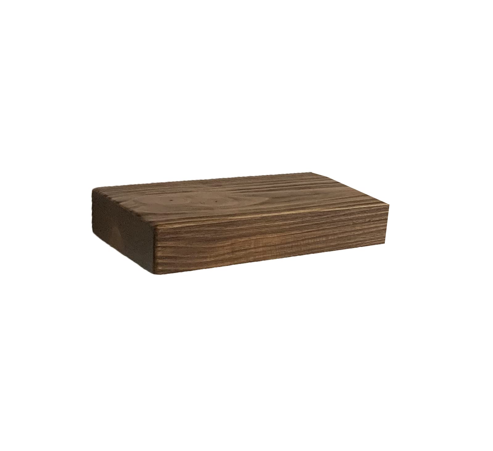 Joel's Antiques 18-Inch Floating Wall Shelf - Rustic Wood Wall-Mounted Shelf for Bathroom, Kitchen, Living Room & Farmhouse Decor - Medium Brown Wooden Hanging Display (18